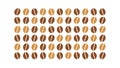 Roasted Coffee Beans Pattern Background, vector design Generative AI Royalty Free Stock Photo
