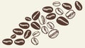 Roasted Coffee Beans Pattern for Cafe and Restaurant Designs, vector design Generative AI Royalty Free Stock Photo