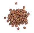Roasted coffee beans pile Royalty Free Stock Photo
