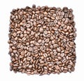 Roasted coffee beans texture background or wallpaper. Coffee is a stimulant that contains lots of caffeine and is a tasty drink