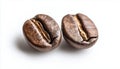 Roasted Coffee Beans On A White Background - Perfectly Roasted Coffee Beans Showcased Against A Royalty Free Stock Photo