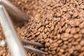 Big coffee roasting machine close-up. Royalty Free Stock Photo
