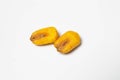 Roasted corn nuts on white background Royalty Free Stock Photo