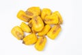 Roasted corn nuts on white background Royalty Free Stock Photo