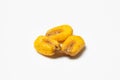 Roasted corn nuts on white background Royalty Free Stock Photo