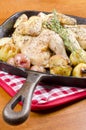 Roasted Cornish Game Hen and Potatoes Royalty Free Stock Photo