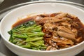 Roasted duck breast and browe sauce steamed vegetable Royalty Free Stock Photo