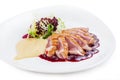 Roasted duck breast fillet in french style