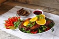 Roasted duck with orange Royalty Free Stock Photo