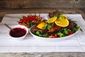 Roasted duck with orange Royalty Free Stock Photo