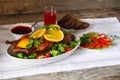 Roasted duck with orange Royalty Free Stock Photo