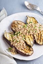 Roasted eggplant with quinoa