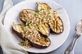 Roasted eggplant with quinoa Royalty Free Stock Photo