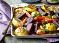 Roasted fruits and vegetables