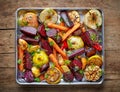 Roasted fruits and vegetables