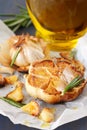 Roasted garlic. Royalty Free Stock Photo