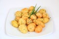 Roasted garlic potatoes Royalty Free Stock Photo