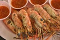 Roasted giant freshwater prawn