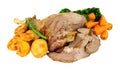 Roasted Half Lamb Leg Meat With Vegetables