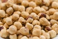 Roasted hazelnuts background Royalty Free Stock Photo