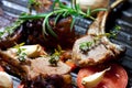 Roasted lamb chop Royalty Free Stock Photo