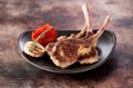 Roasted lamb cutlets ribs Royalty Free Stock Photo