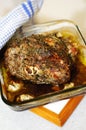 Roasted lamb leg Royalty Free Stock Photo