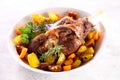 Roasted lamb leg Royalty Free Stock Photo