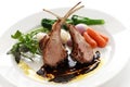 Roasted lamb rib chops