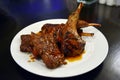 Roasted lamb ribs, Grilled lamb chops