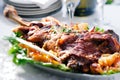 Roasted lamb shoulder Royalty Free Stock Photo