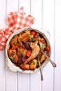 Roasted leg of turkey Royalty Free Stock Photo