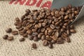 Roasted Malabar coffee beans