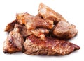 Roasted meat pieces. File contains clipping paths.