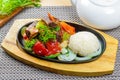 Roasted meat with rice Royalty Free Stock Photo