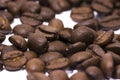 Roasted Mocha Coffee Beans close-up photo Royalty Free Stock Photo