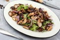 Roasted mushroom salad