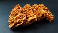 roasted noodle brick isolated on black background Royalty Free Stock Photo