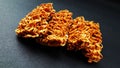 roasted noodle brick isolated on black background Royalty Free Stock Photo