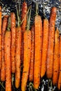 Roasted organic carrots with herbs