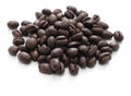 Roasted peaberry coffee beans Royalty Free Stock Photo