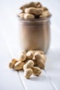 Roasted peanuts. Tasty groundnuts Royalty Free Stock Photo