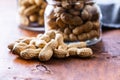 Roasted peanuts. Tasty groundnuts Royalty Free Stock Photo