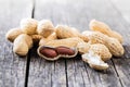 Roasted peanuts. Tasty groundnuts Royalty Free Stock Photo