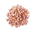 Roasted peanuts ,thai name is tiger-stripe beans isolated on white background. Royalty Free Stock Photo