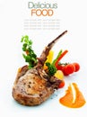 Roasted Pork Chops with Vegetables Royalty Free Stock Photo