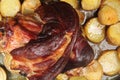 Roasted pork knuckle Royalty Free Stock Photo