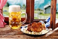 Roasted pork knuckle with crispy crackling Royalty Free Stock Photo