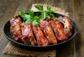 Roasted pork ribs Royalty Free Stock Photo