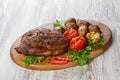 Roasted pork shoulder on the bone Royalty Free Stock Photo